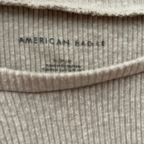 American Eagle - Tan Ribbed Crop Top - Picture 3 of 3